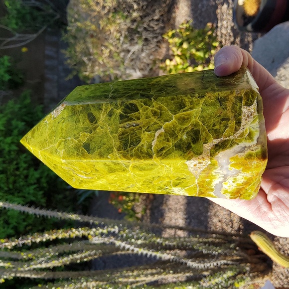 Chunky, Vibrant African Green Opal Obelisk - Picture 7 of 17